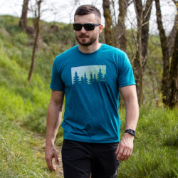 HRUTUR "FOREST" pánské merino triko